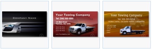 towing company business card